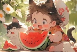 网红吃瓜漫画图片高清头像,揭秘网络红人的趣味瞬间